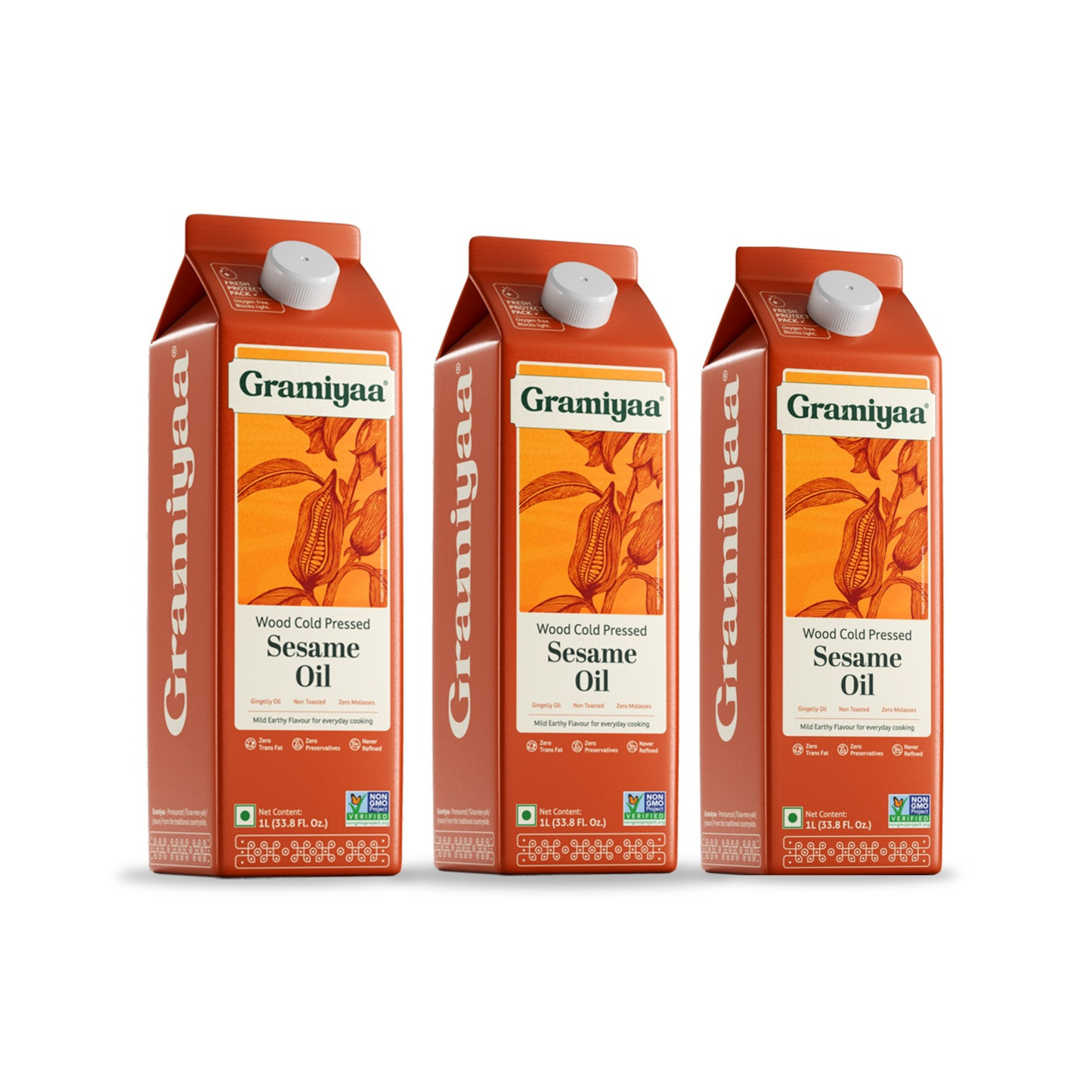 Gramiyaa Wood Cold Pressed Sesame Oil - 1L