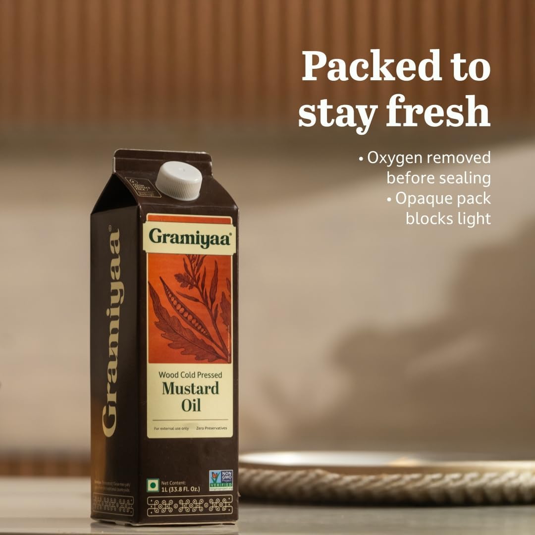 Gramiyaa Cold Pressed Mustard Oil - 1L