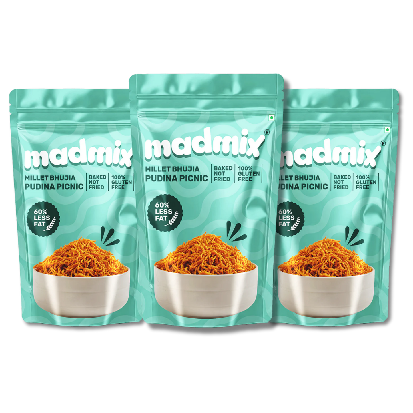 Madmix Millet Bhujia Pudina Picnic - 125g