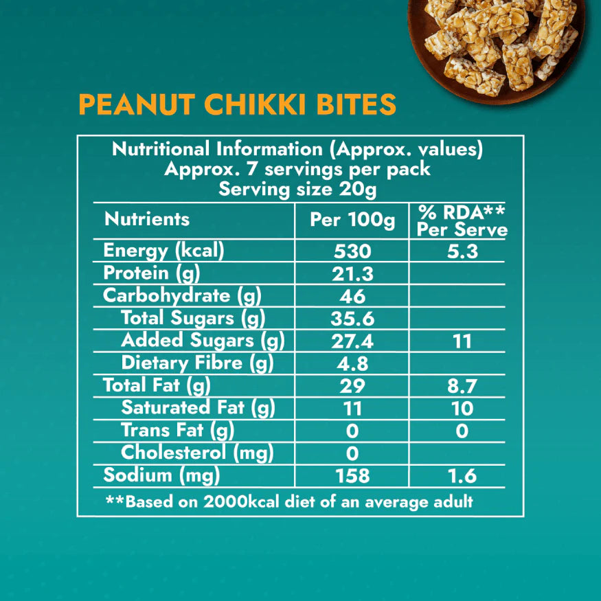 SKC Peanut Chikki Bites - 180g