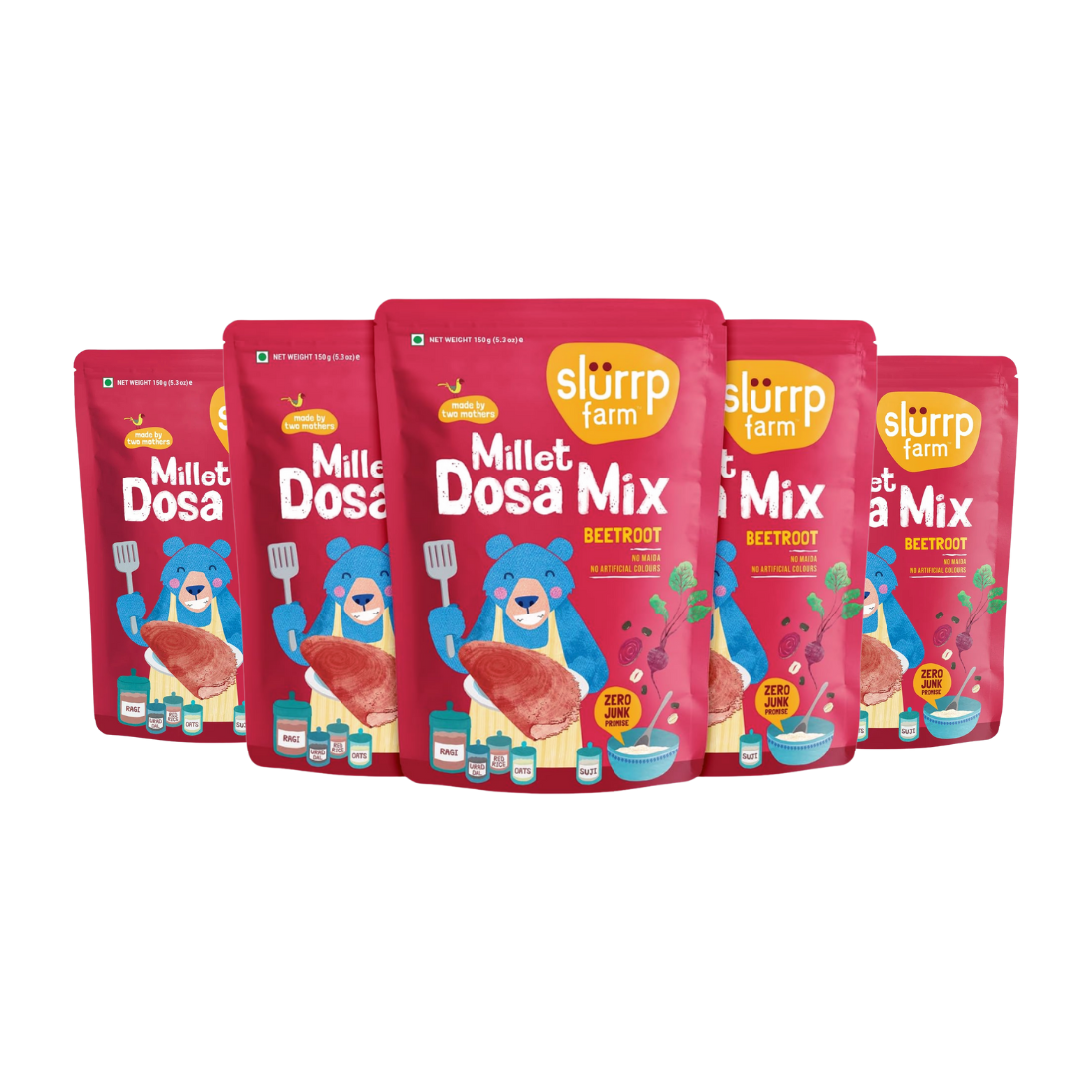 Slurrp Farm Beetroot Multigrain Millet Dosa Mix - 150g