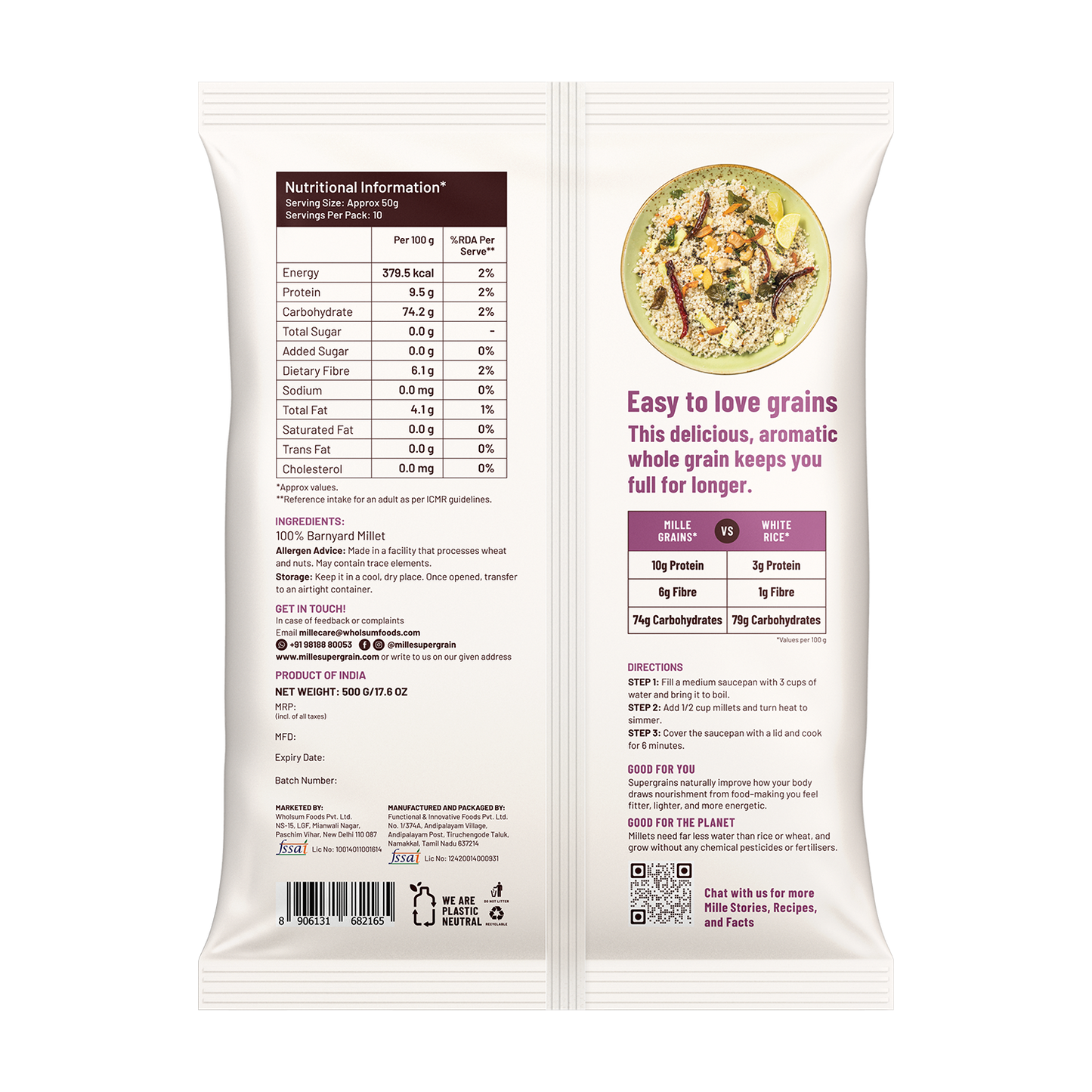 Mille Unpolished Barnyard Millet