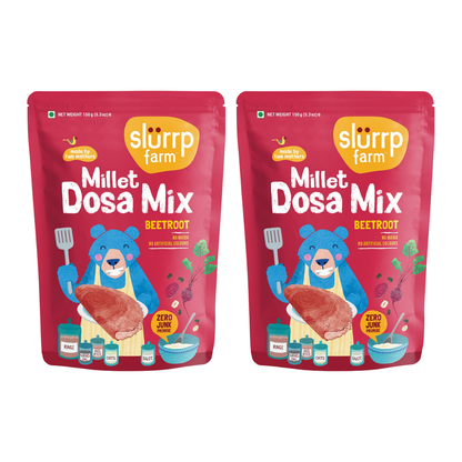 Slurrp Farm Beetroot Multigrain Millet Dosa Mix - 150g