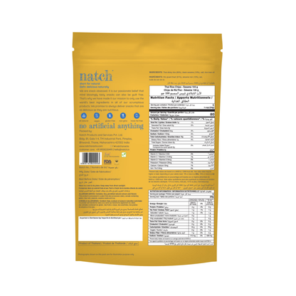 Natch Thai Rice Chips Sesame - 100g