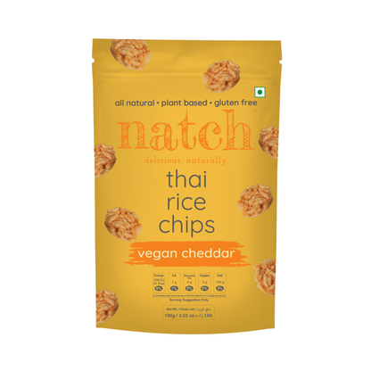 Natch Thai Rice Chips - Vegan Cheddar - 100g