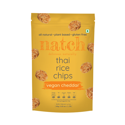 Natch Thai Rice Chips - Vegan Cheddar - 100g