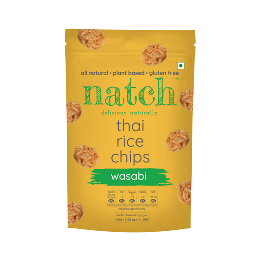 Natch Thai Rice Chips - Wasabi - 100g