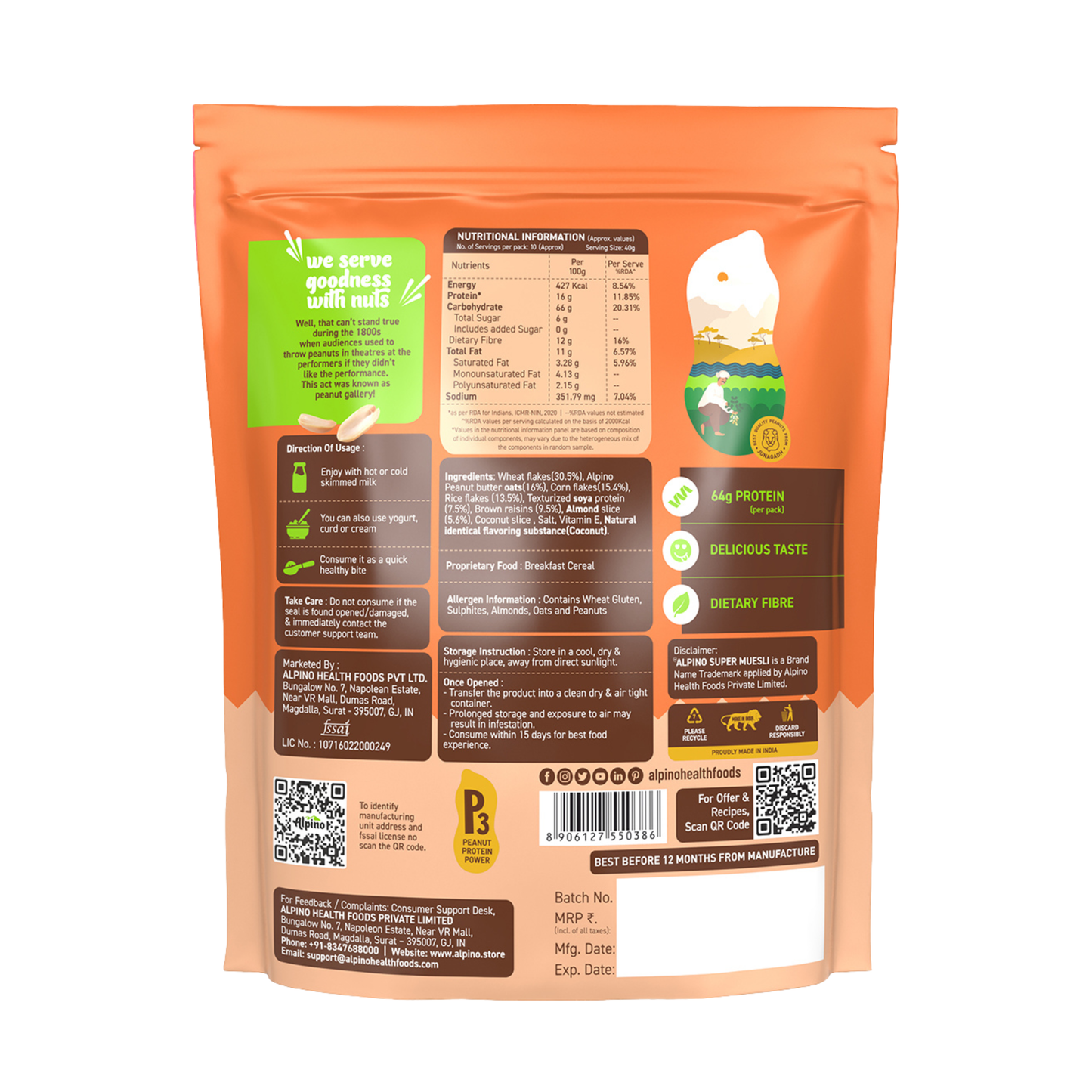 Alpino Super Muesli Nut Delight - 400g