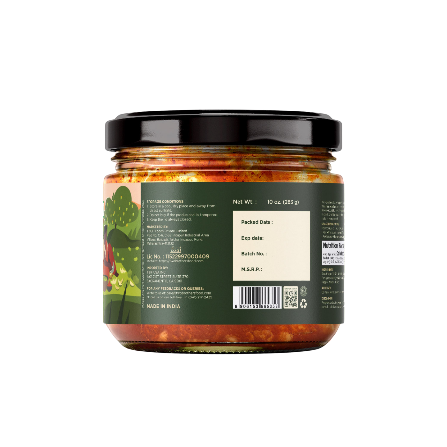 Two Brothers Spicy Mango Pickle - 283g