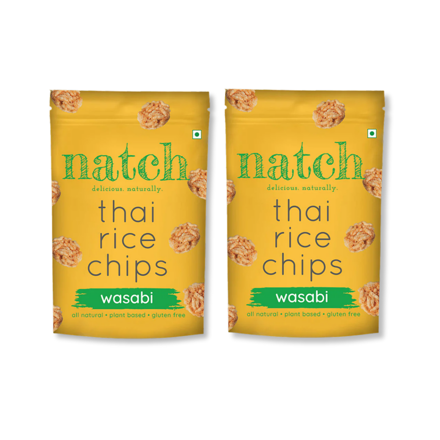 Natch Thai Rice Chips - Wasabi - 100g