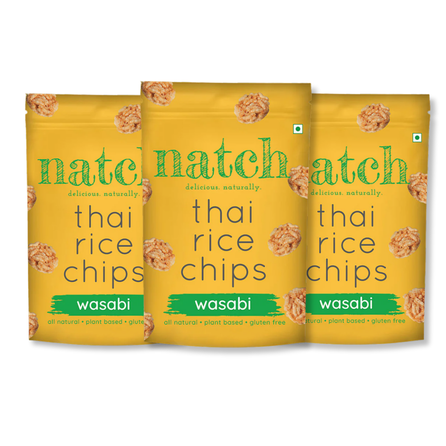 Natch Thai Rice Chips - Wasabi - 100g