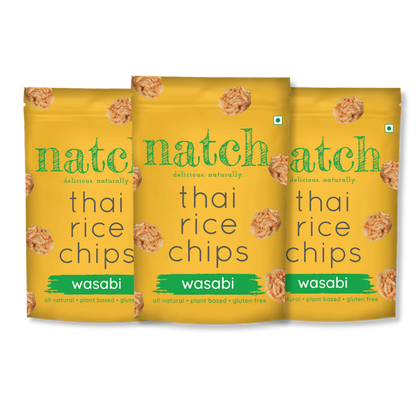 Natch Thai Rice Chips - Wasabi - 100g