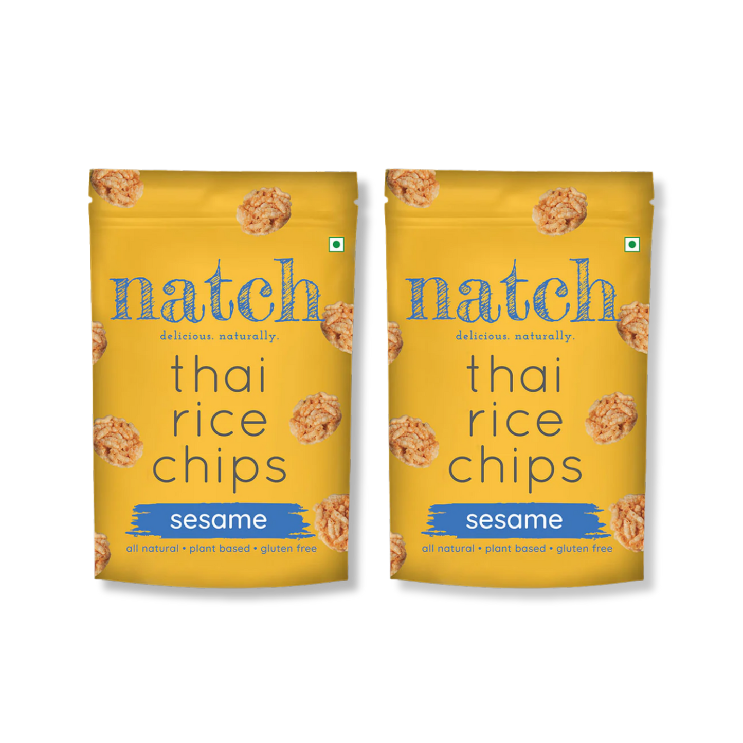 Natch Thai Rice Chips Sesame - 100g
