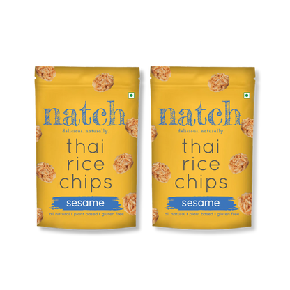 Natch Thai Rice Chips Sesame - 100g