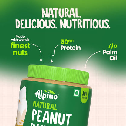 Alpino Natural Peanut Butter Smooth - 400g