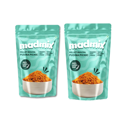 Madmix Millet Bhujia Pudina Picnic - 125g
