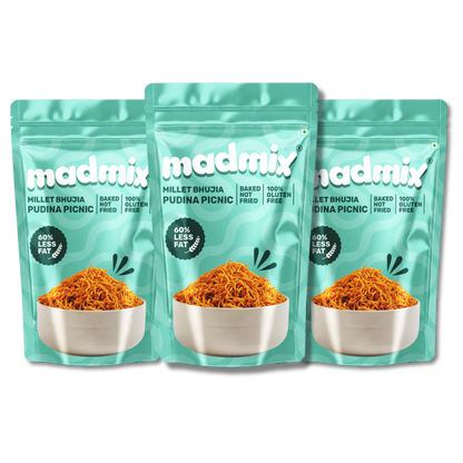 Madmix Millet Bhujia Pudina Picnic - 125g