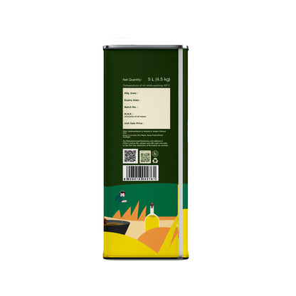 Two Brothers Cold Pressed Groundnut Oil Tin Can | 5L