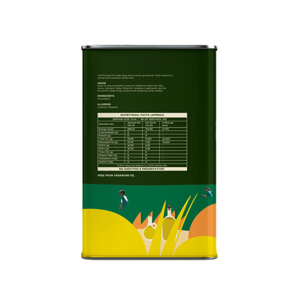 Two Brothers Cold Pressed Groundnut Oil Tin Can | 5L