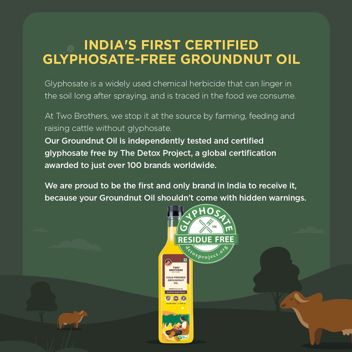 Two Brothers Cold Pressed Groundnut Oil Tin Can | 5L