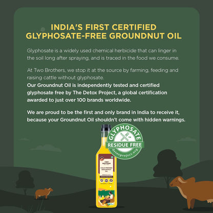Two Brothers Cold Pressed Groundnut Oil Tin Can | 5L