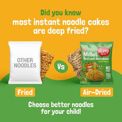 Slurrp Farm Instant Millet Noodles – Veggie Masala, 62g