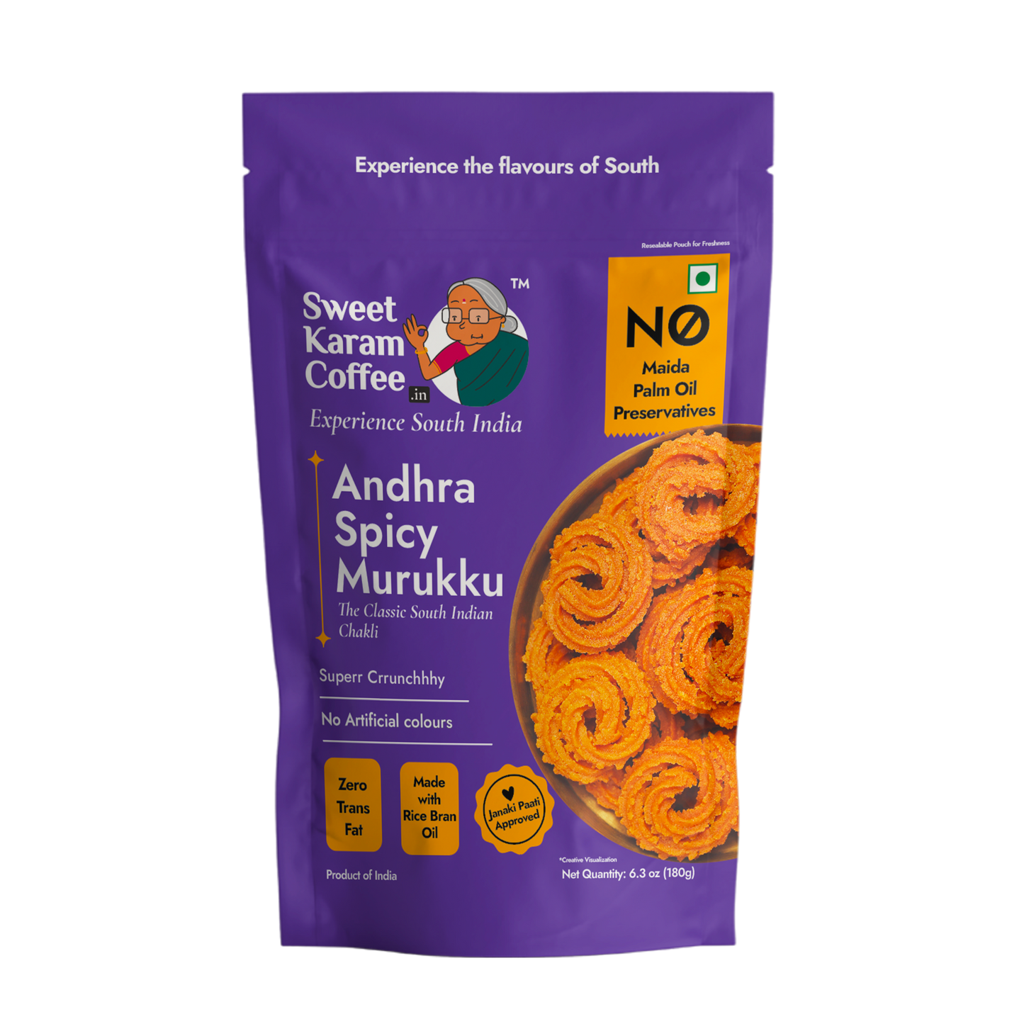 SKC Andhra Spicy Muruku - 180g