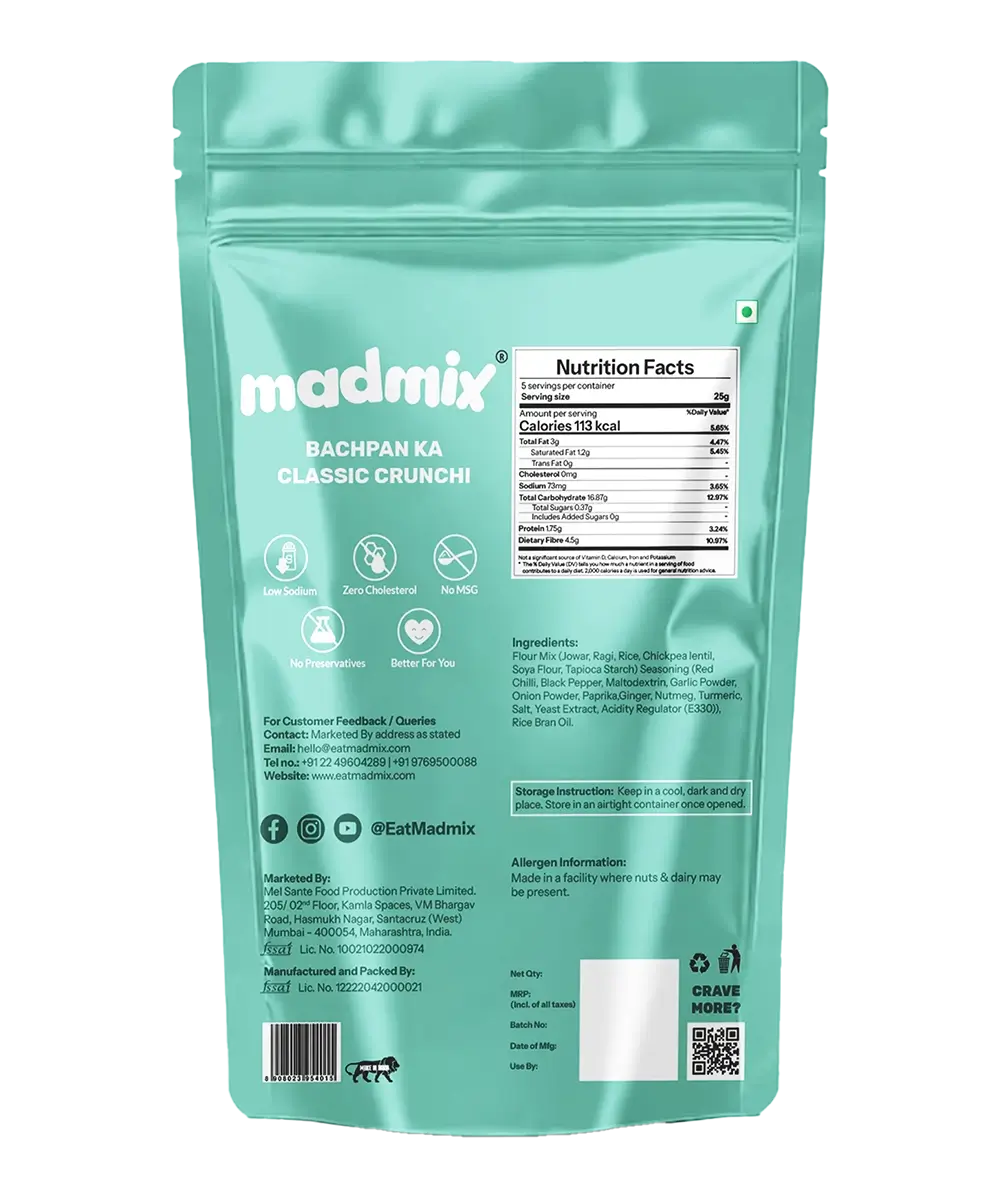 Madmix Millet Bhujia Pudina Picnic - 125g