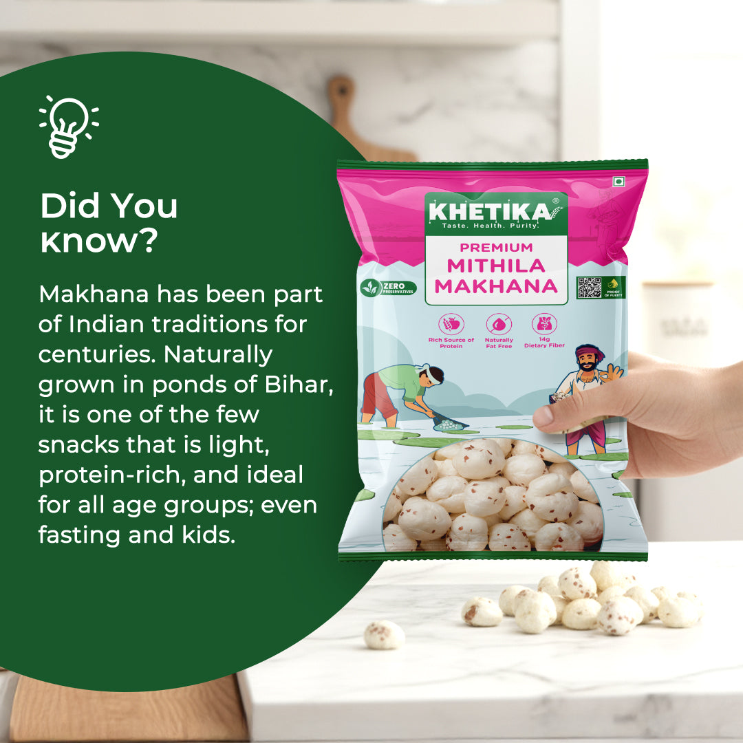 Khetika Makhana (Fox Nuts) - 100g