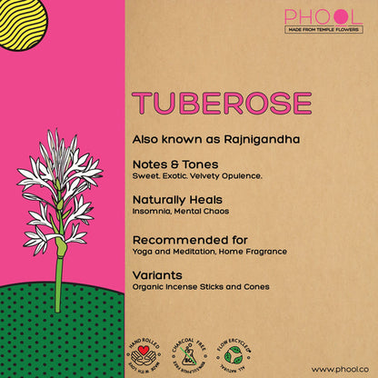 Phool Incense Cones – Tube Rose