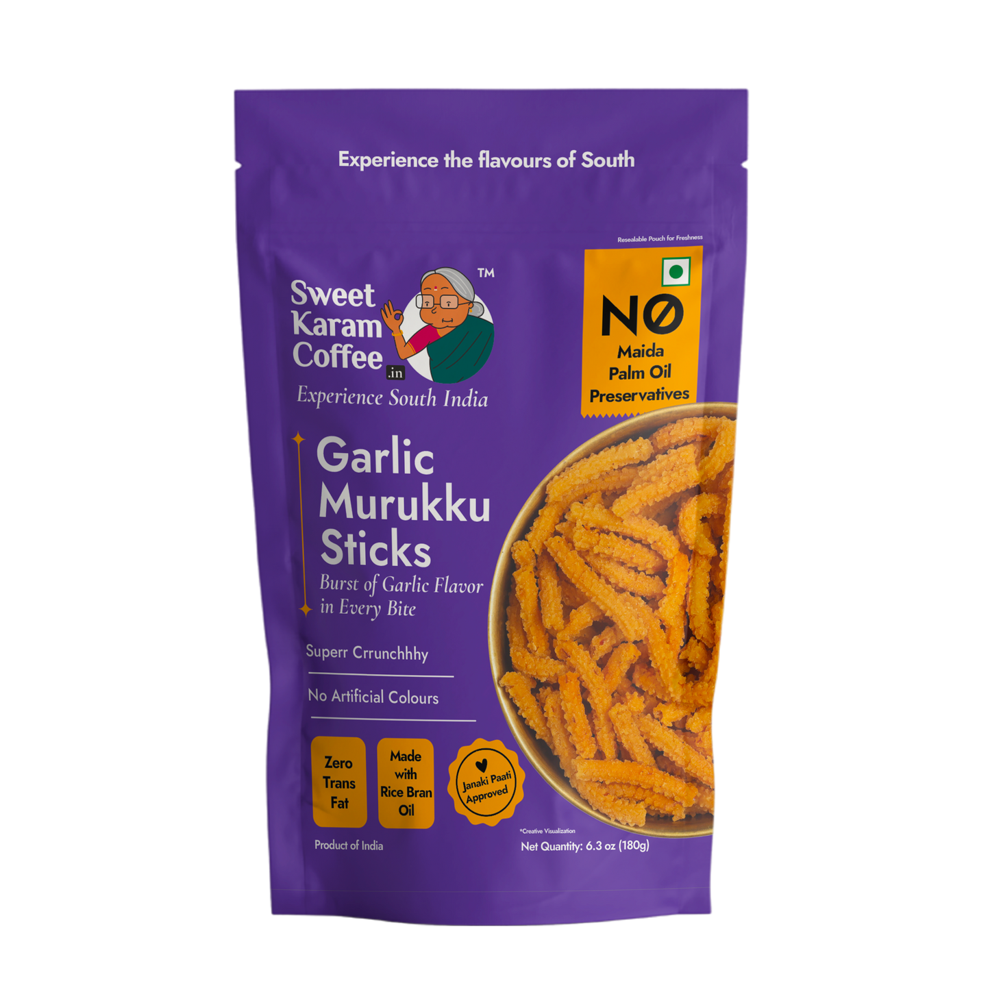 SKC Garlic Muruku Sticks - 180g