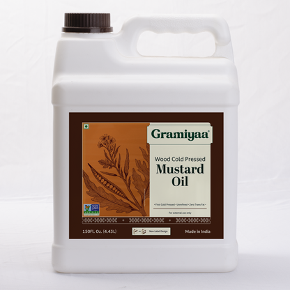 Gramiyaa Wood Cold Pressed Mustard Oil | 4.43L