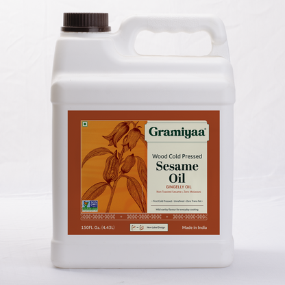 Gramiyaa Wood Cold Pressed Sesame Oil | 4.43L