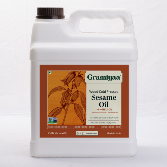 Gramiyaa Wood Cold Pressed Sesame Oil | 4.43L