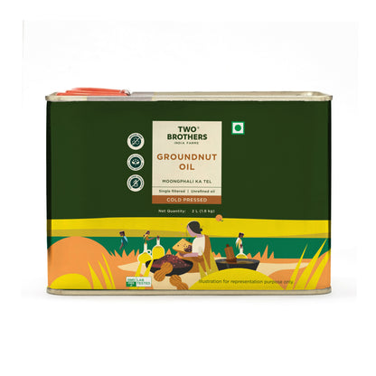 Two Brothers Cold Pressed Groundnut Oil - 2L