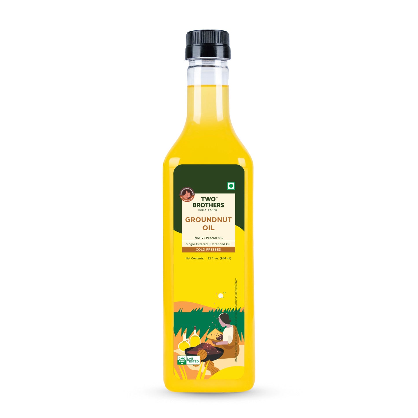 Two Brothers Cold Pressed Groundnut Oil - 1L