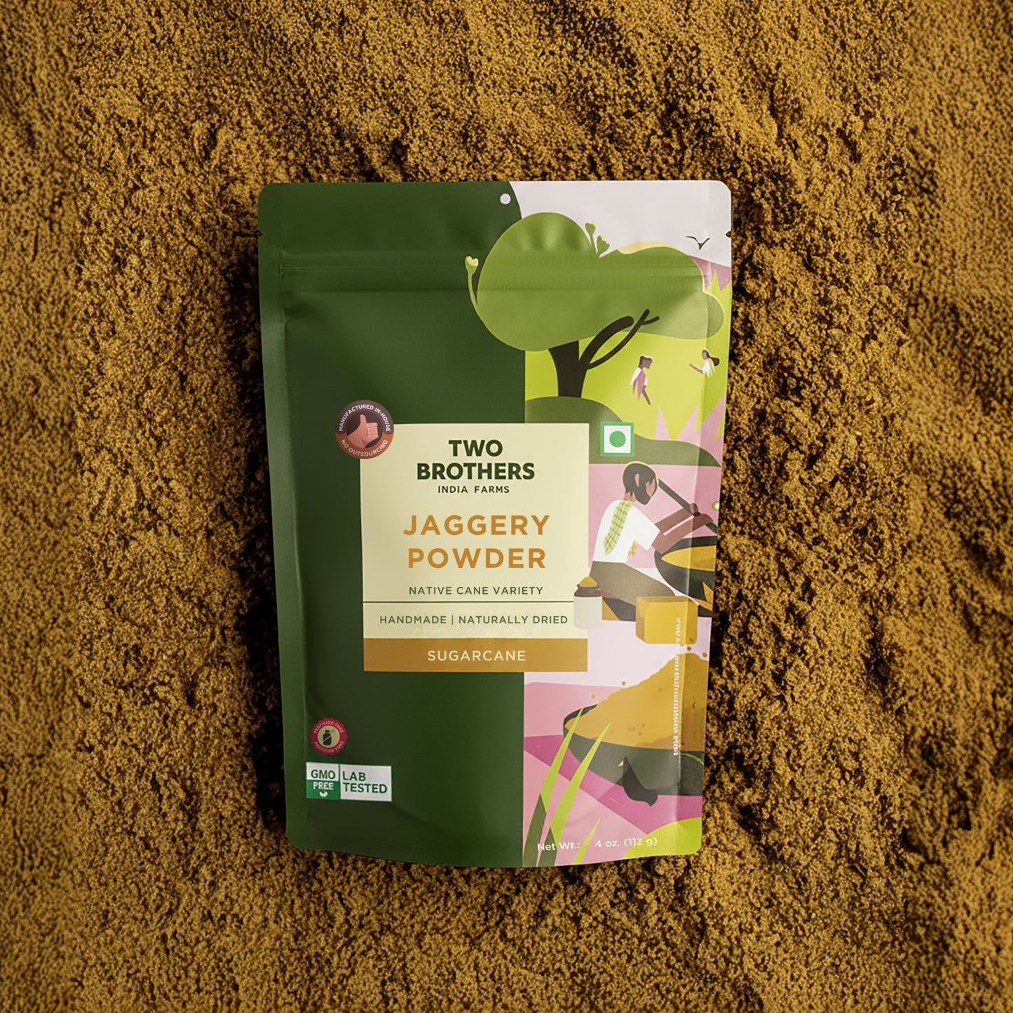 Two Brothers Sugarcane Jaggery Powder - 500g