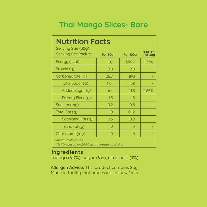 Natch Thai Mango Slices Bare - 150g