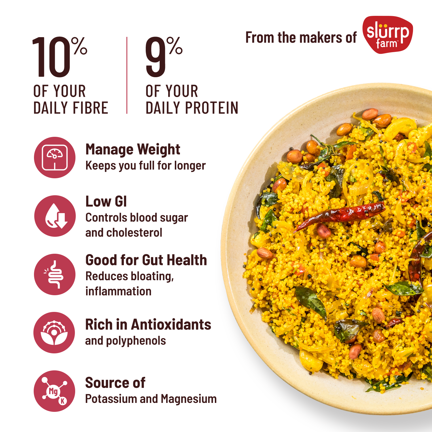 True Millets Mille Unpolished Kodo Millet - 500g – TrueField Foods