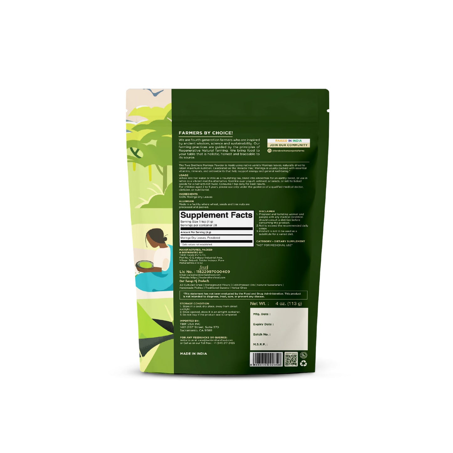 Two Brothers Moringa Powder - 100g
