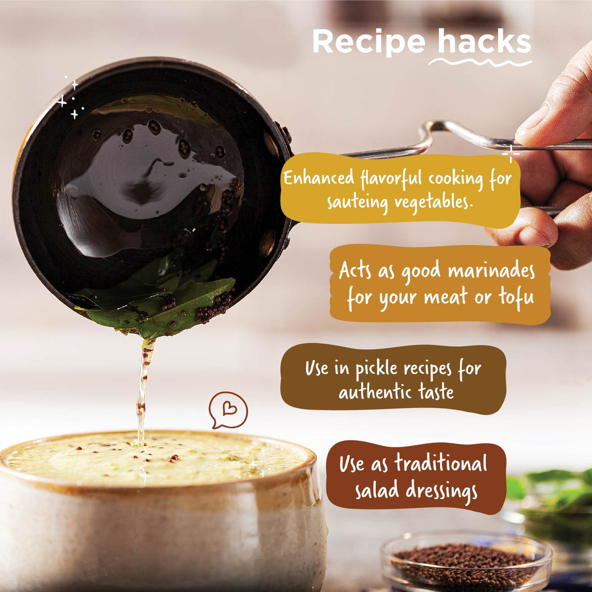 Two Brothers Cold Pressed Black Mustard Oil Tin Can | 5L