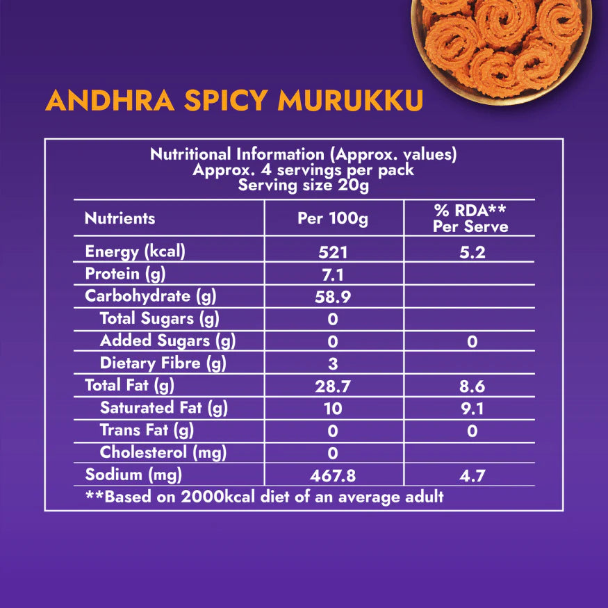 SKC Andhra Spicy Muruku - 180g