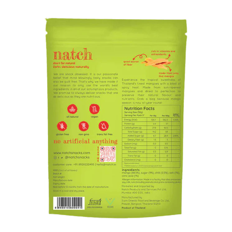 Natch Thai Mango Slices Chilli - 150g