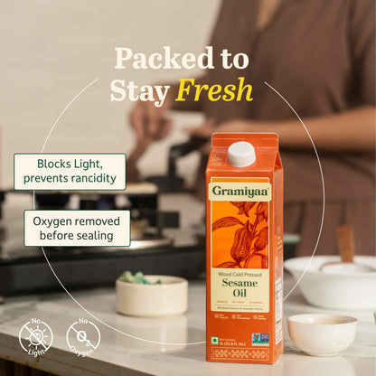 Gramiyaa Wood Cold Pressed Sesame Oil - 1L