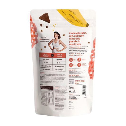 Mille Banana Choco Chip Millet Pancake Mix - 250g