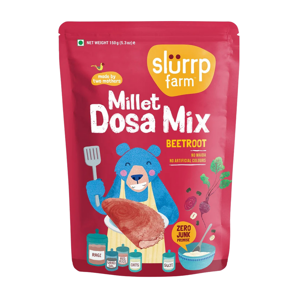 Slurrp Farm Beetroot Multigrain Millet Dosa Mix | 150g
