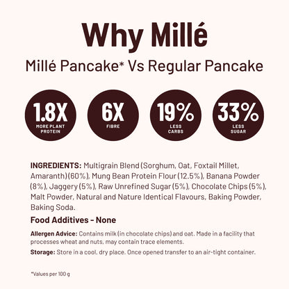 Mille Banana Choco Chip Millet Pancake Mix
