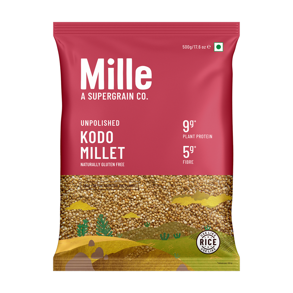 True Millets Mille Unpolished Kodo Millet - 500g – TrueField Foods