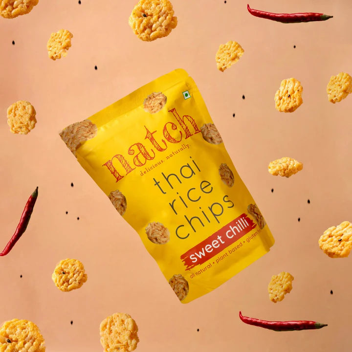 Natch Thai Rice Chips - Sweet Chilli - 100g